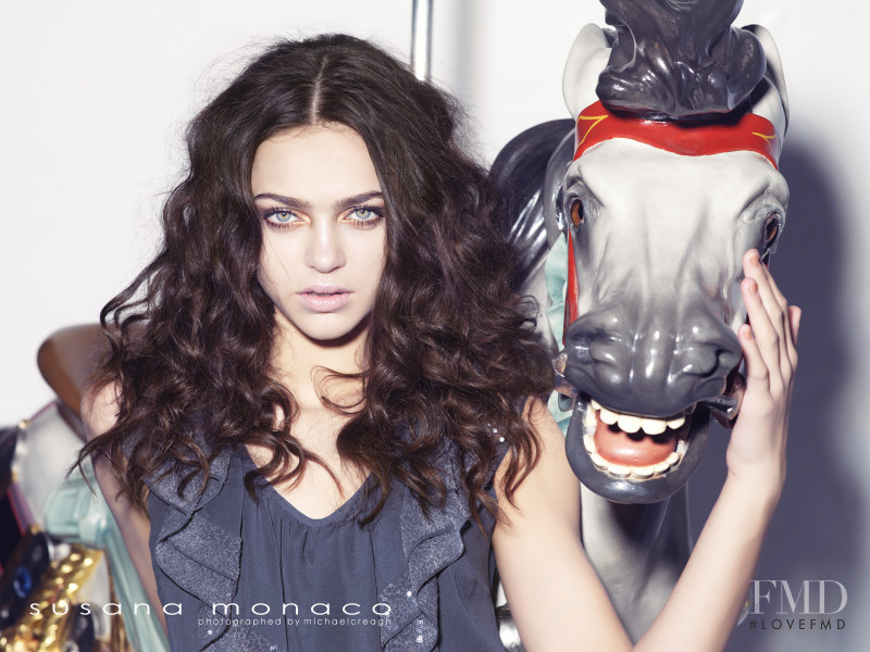 Zhenya Katava featured in  the Susana Monaco advertisement for Spring/Summer 2012