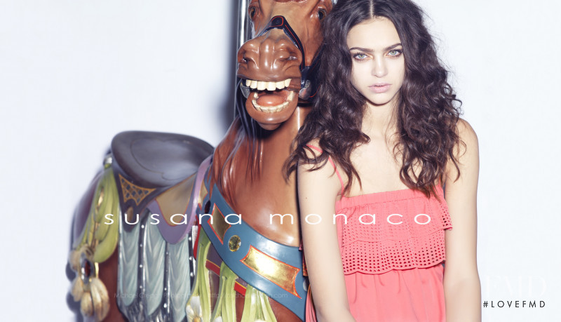 Zhenya Katava featured in  the Susana Monaco advertisement for Spring/Summer 2012