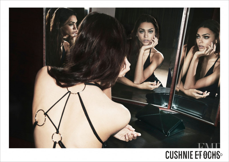 Zhenya Katava featured in  the Cushnie Et Ochs advertisement for Resort 2018