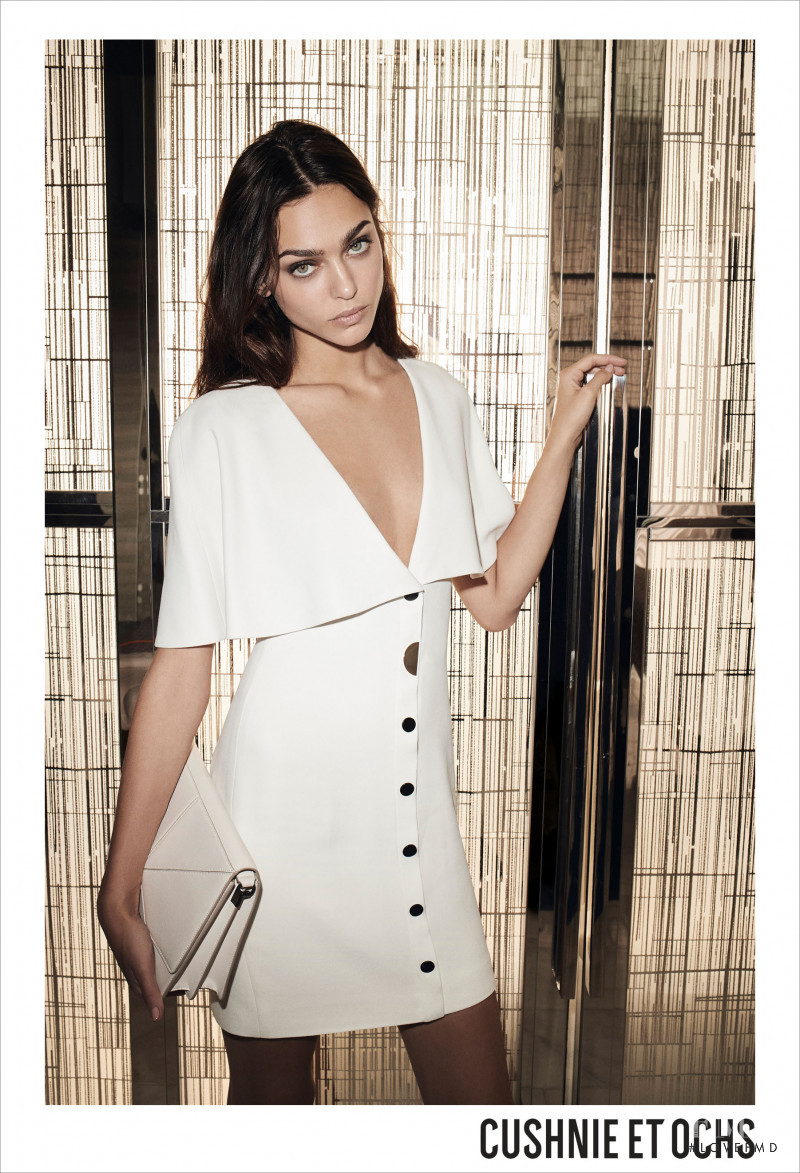 Zhenya Katava featured in  the Cushnie Et Ochs advertisement for Resort 2018