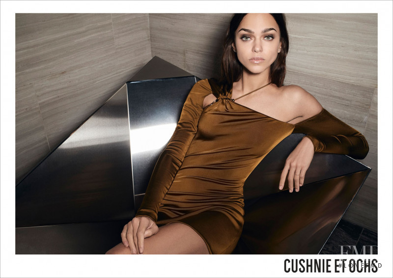 Zhenya Katava featured in  the Cushnie Et Ochs advertisement for Resort 2018