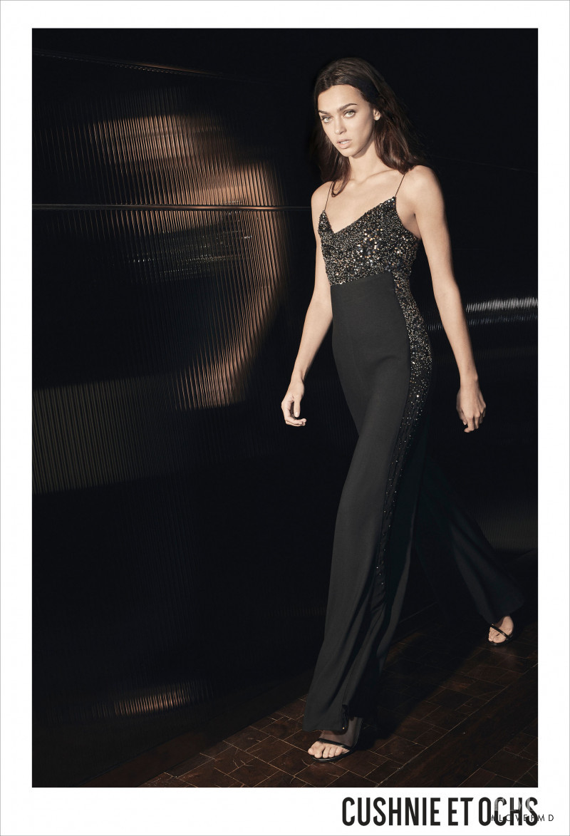 Zhenya Katava featured in  the Cushnie Et Ochs advertisement for Resort 2018