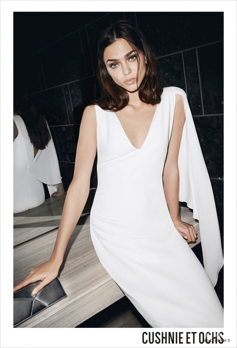 Zhenya Katava featured in  the Cushnie Et Ochs advertisement for Resort 2018