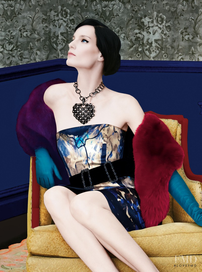 Iris Strubegger featured in  the Neiman Marcus advertisement for Autumn/Winter 2012