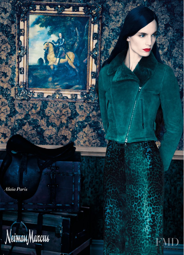 Iris Strubegger featured in  the Neiman Marcus advertisement for Autumn/Winter 2012