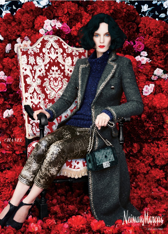 Iris Strubegger featured in  the Neiman Marcus advertisement for Autumn/Winter 2012