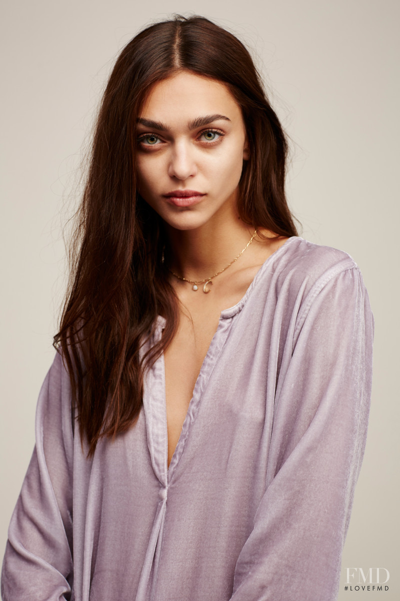 Zhenya Katava featured in  the Free People catalogue for Pre-Fall 2016