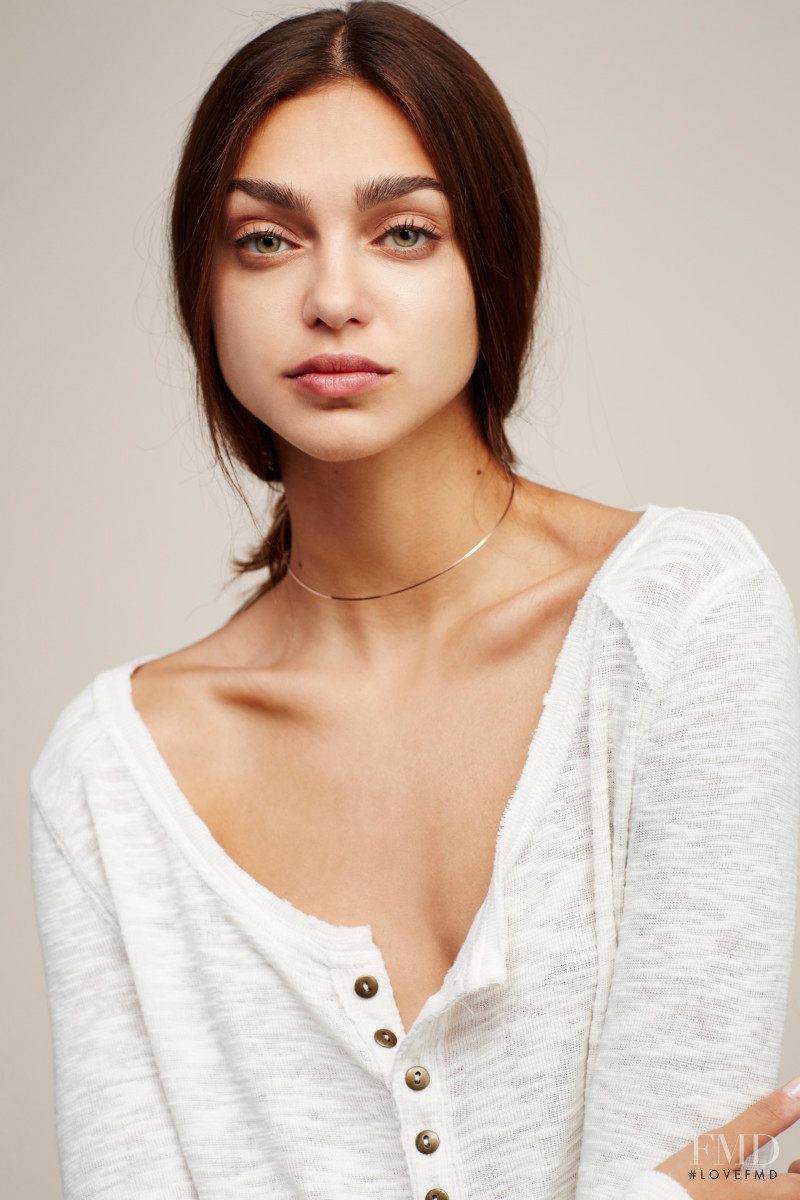 Zhenya Katava featured in  the Free People catalogue for Pre-Fall 2016