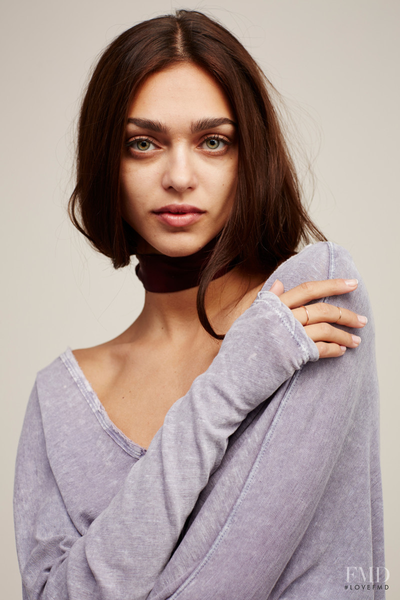 Zhenya Katava featured in  the Free People catalogue for Pre-Fall 2016