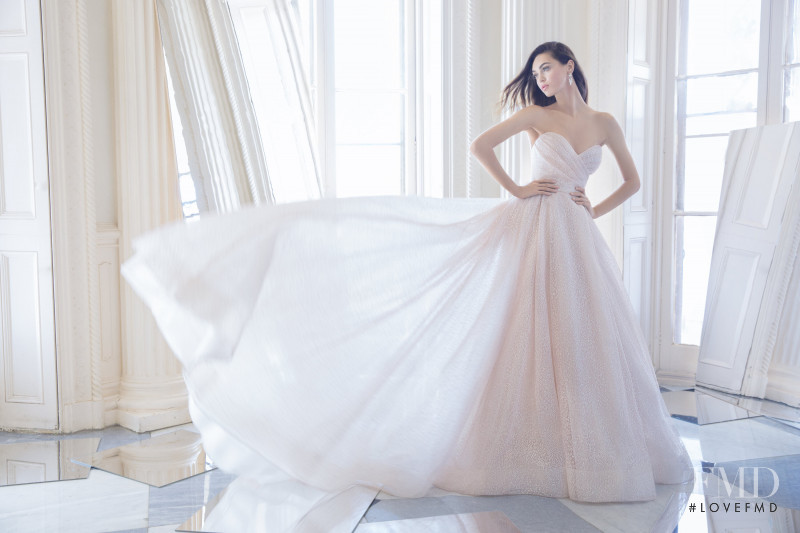 Zhenya Katava featured in  the JLM Couture lookbook for Fall 2019