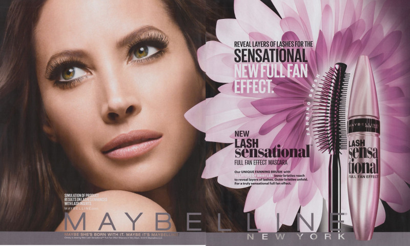 Christy Turlington featured in  the Maybelline advertisement for Autumn/Winter 2015