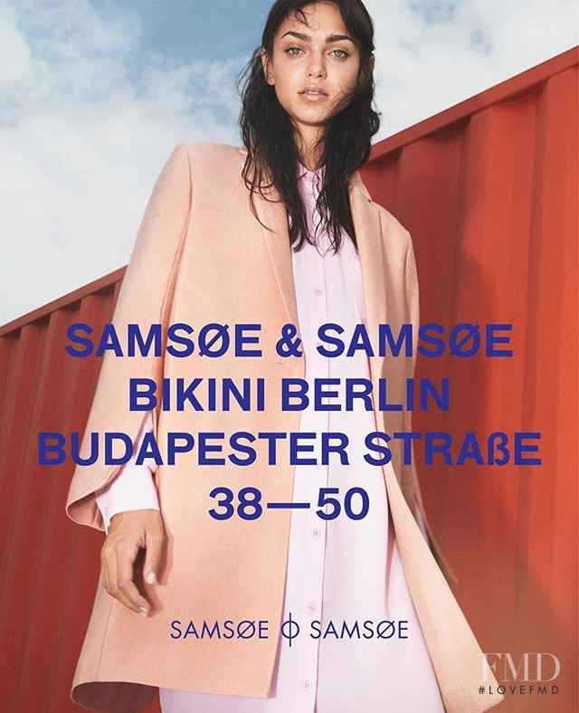Zhenya Katava featured in  the Samsoe & Samsoe? advertisement for Spring/Summer 2017