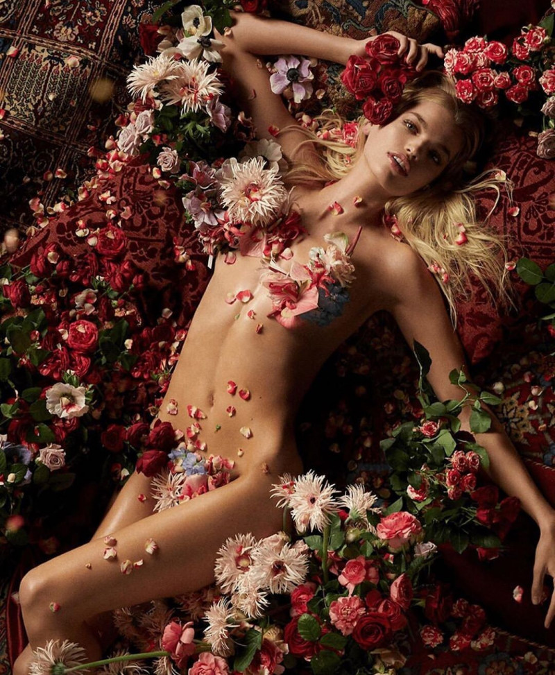 Daphne Groeneveld featured in  the Jean-Paul Gaultier Fragrance La Belle & Le Beau advertisement for Autumn/Winter 2019