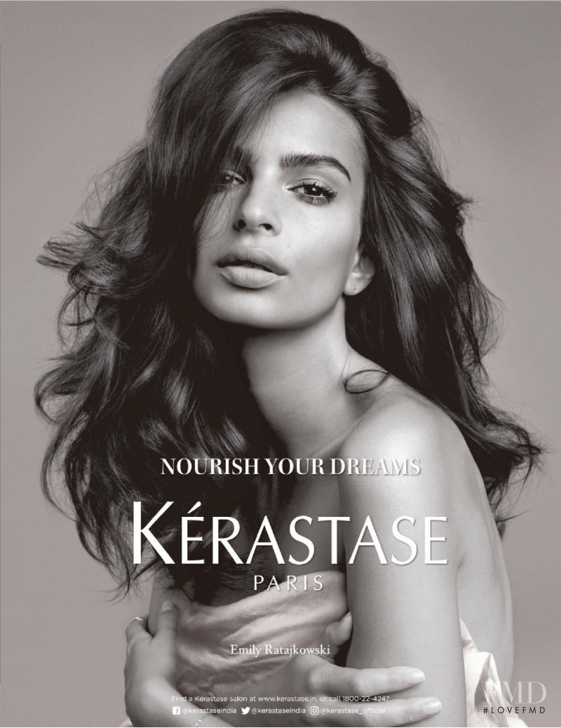 Emily Ratajkowski featured in  the Kerastase advertisement for Autumn/Winter 2019