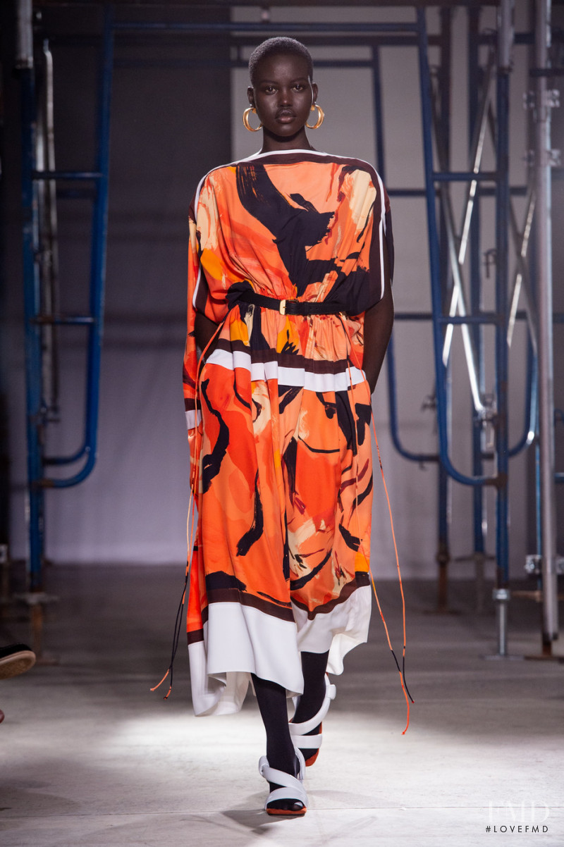 Adut Akech Bior featured in  the Proenza Schouler fashion show for Spring/Summer 2020
