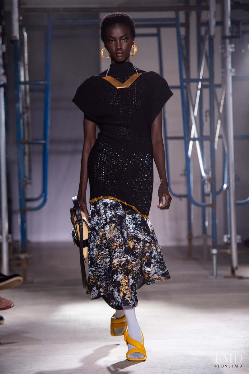 Anok Yai featured in  the Proenza Schouler fashion show for Spring/Summer 2020