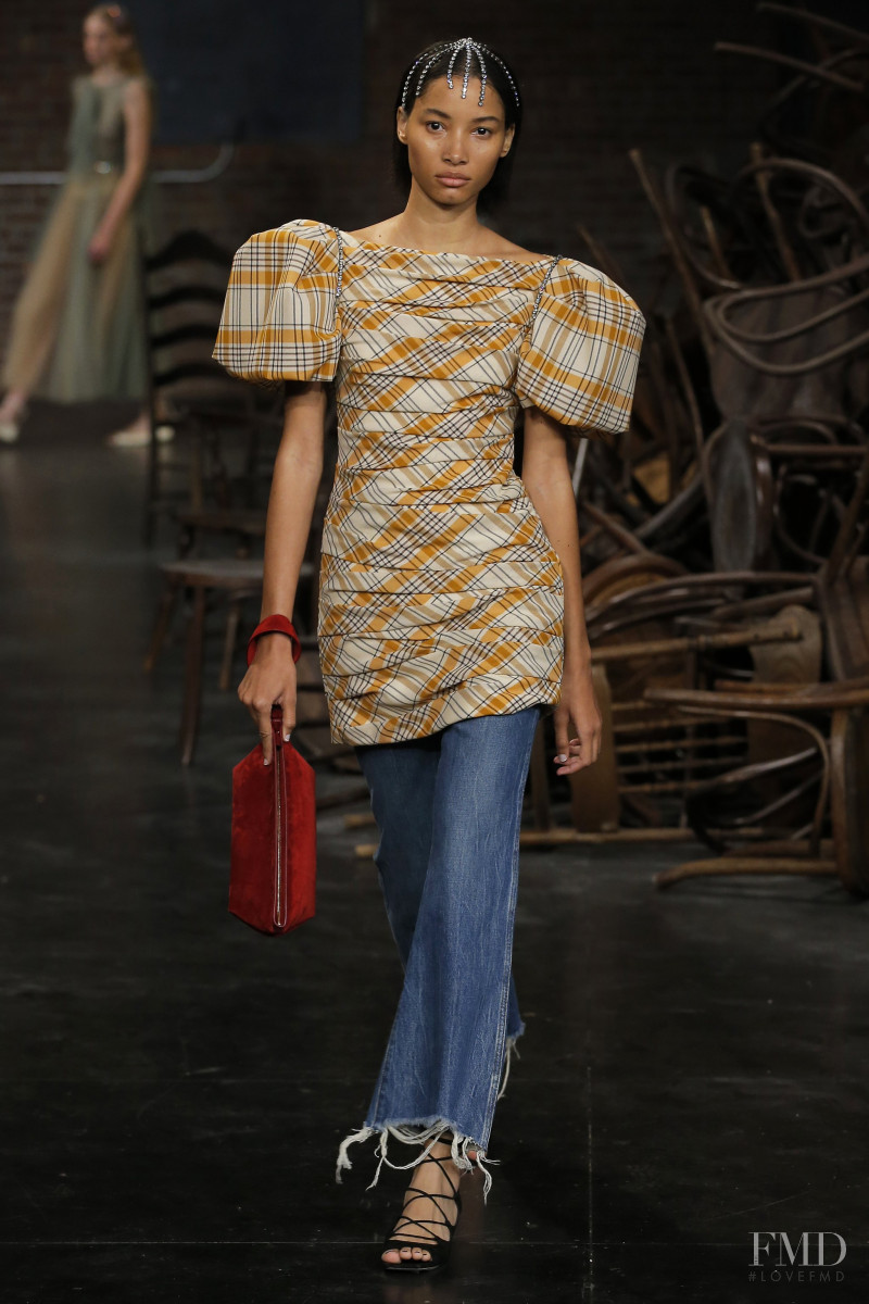 Lineisy Montero featured in  the Khaite fashion show for Spring/Summer 2020