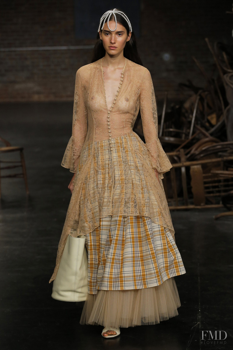 Rachelle Harris featured in  the Khaite fashion show for Spring/Summer 2020