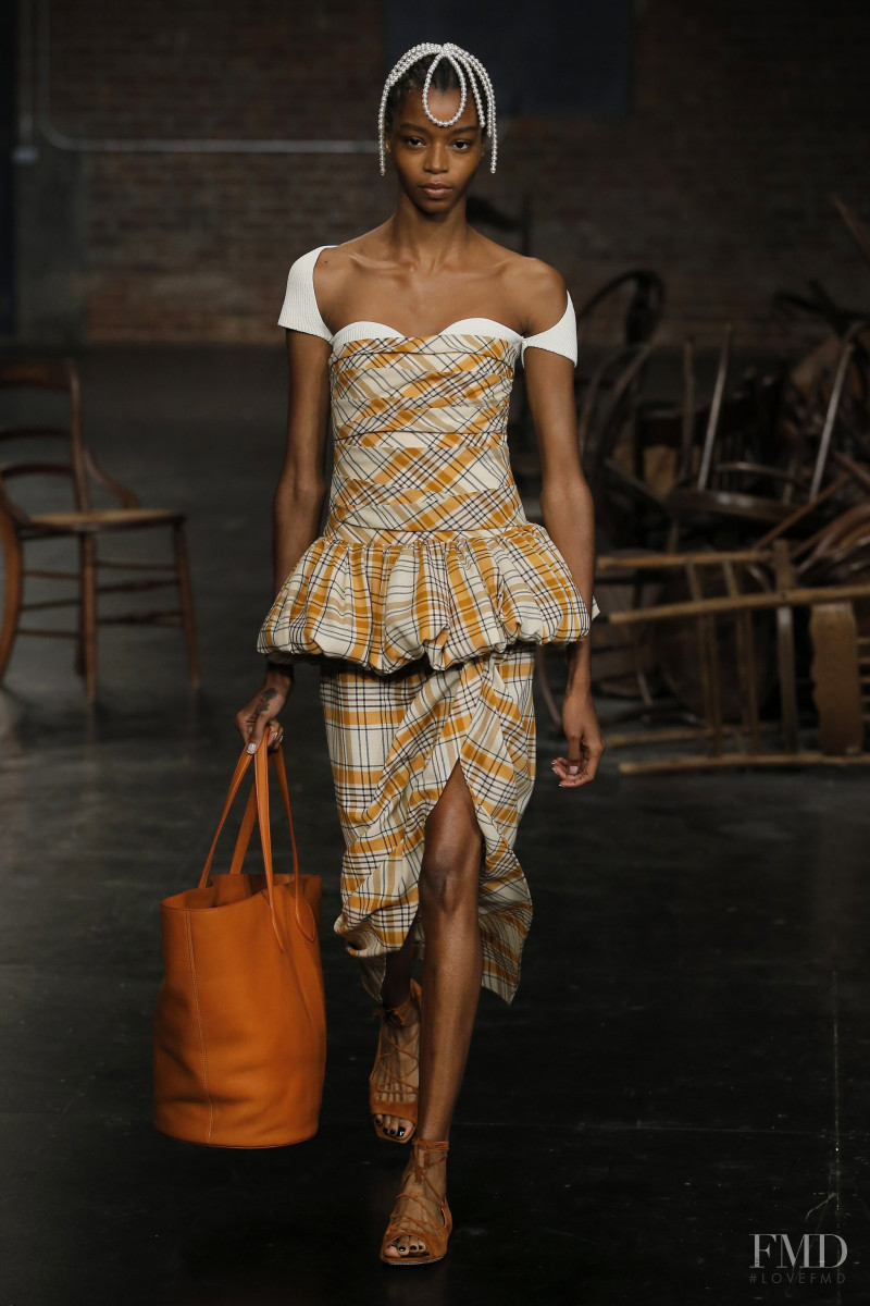 Kyla Ramsey featured in  the Khaite fashion show for Spring/Summer 2020