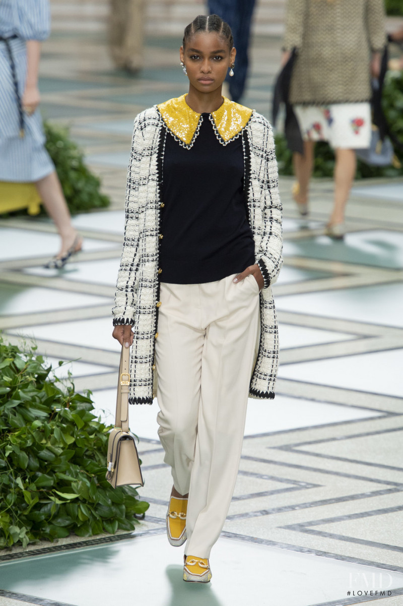 Blesnya Minher featured in  the Tory Burch fashion show for Spring/Summer 2020