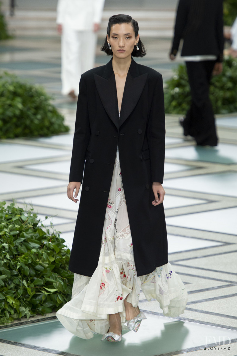 Lina Zhang featured in  the Tory Burch fashion show for Spring/Summer 2020