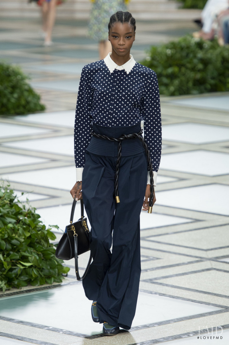 Kyla Ramsey featured in  the Tory Burch fashion show for Spring/Summer 2020