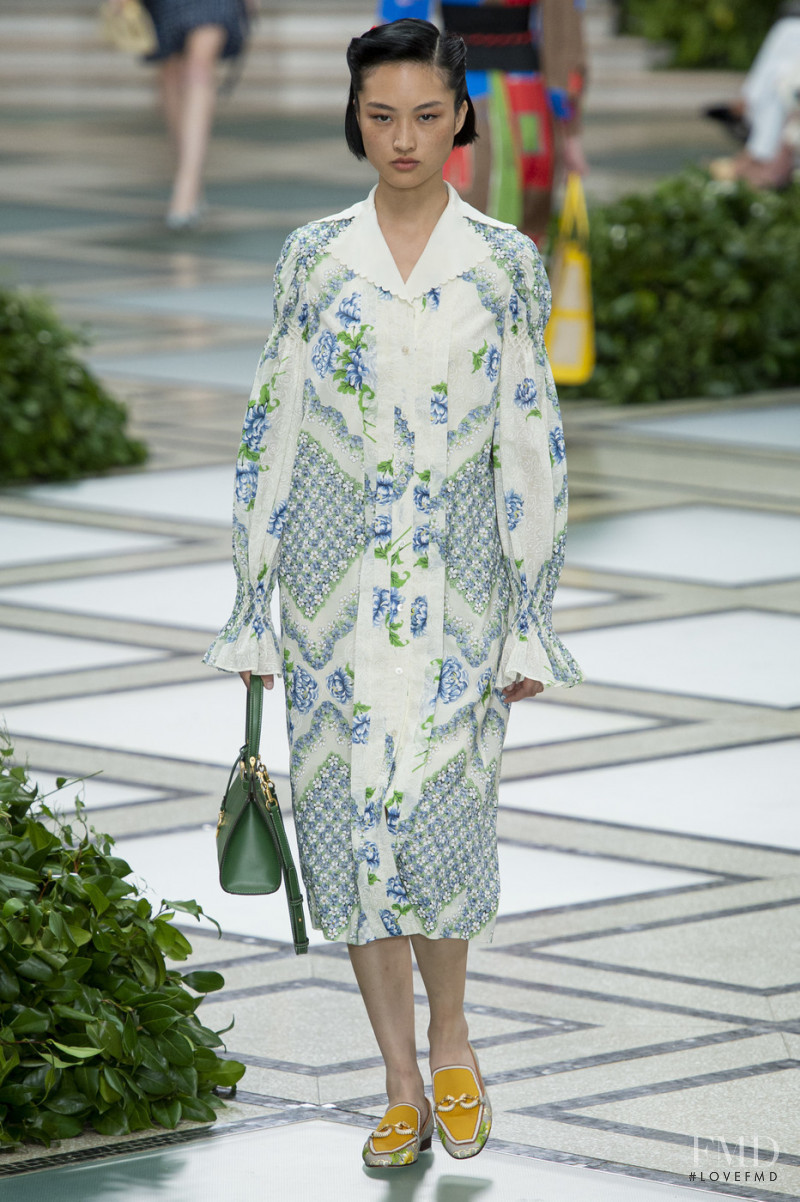 Jing Wen featured in  the Tory Burch fashion show for Spring/Summer 2020