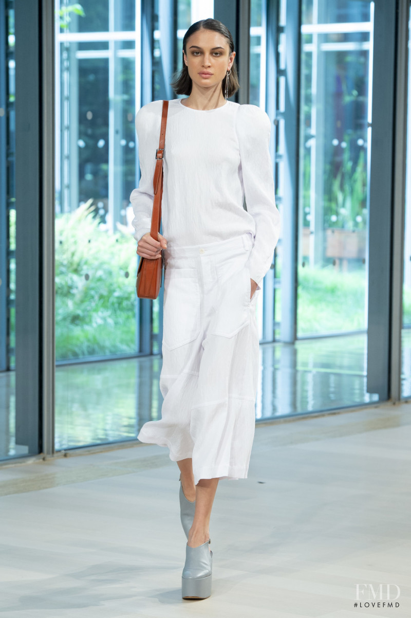 Alina Kozyrka featured in  the Tibi fashion show for Spring/Summer 2020