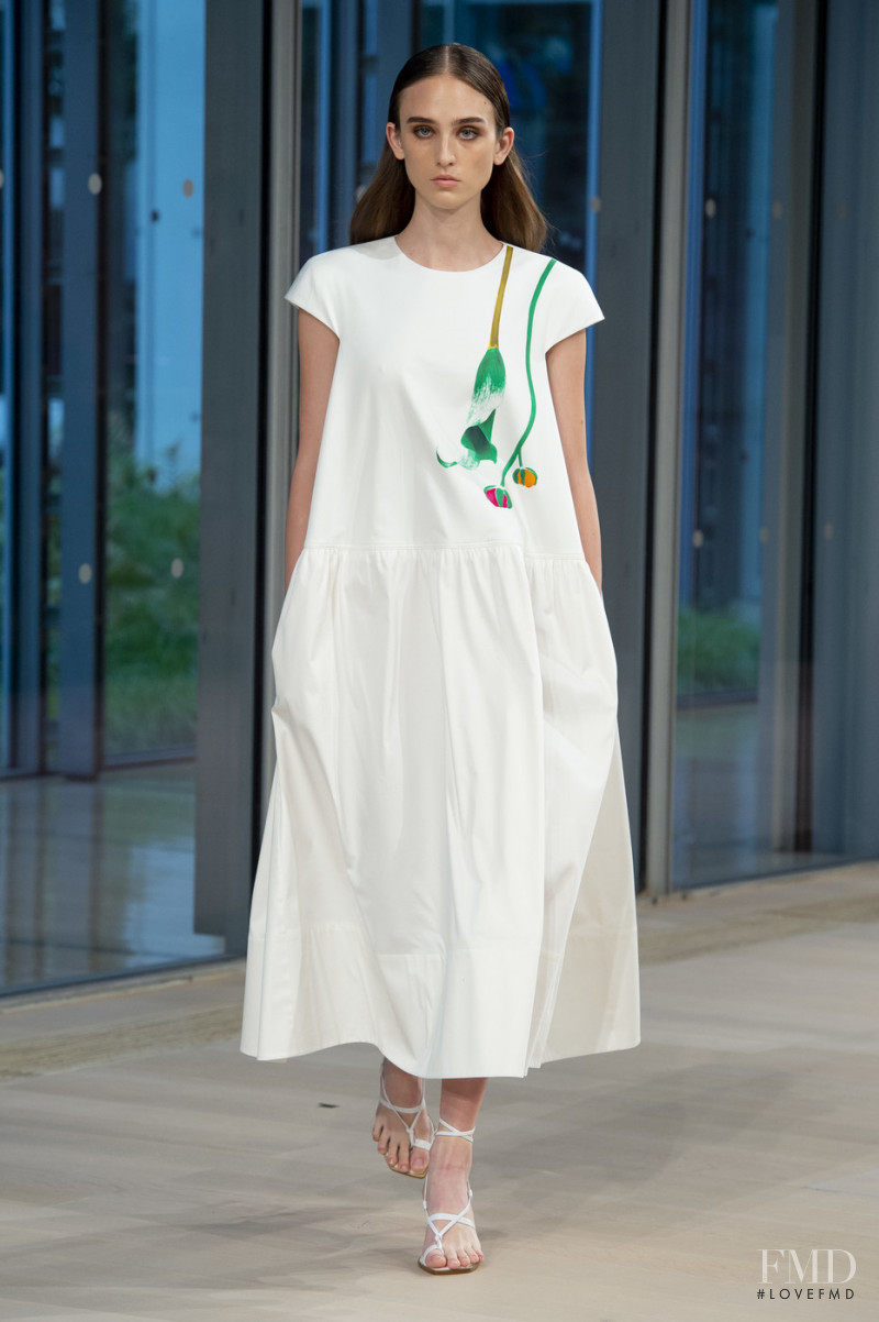 Claire Delozier featured in  the Tibi fashion show for Spring/Summer 2020