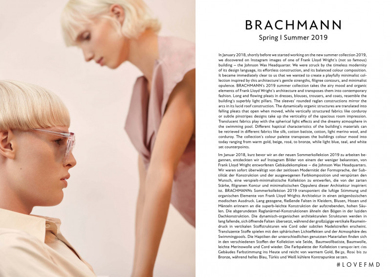 Brachmann lookbook for Spring/Summer 2019