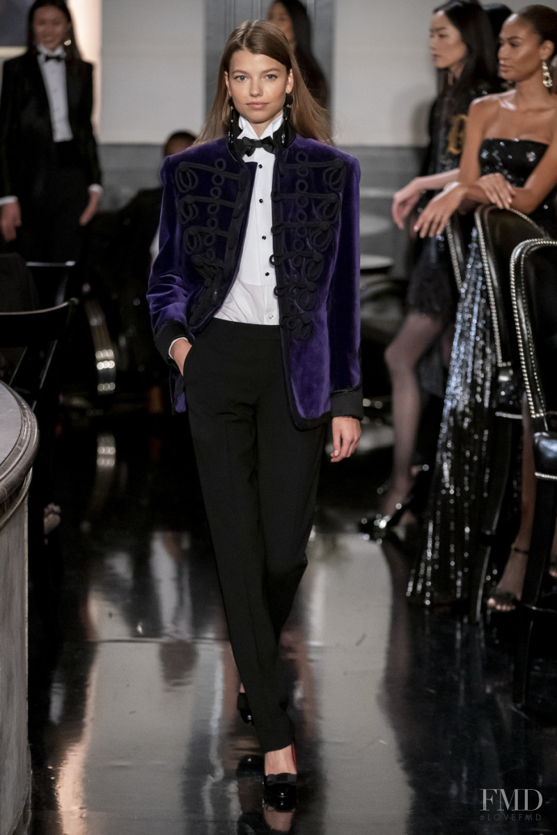 Mathilde Henning featured in  the Ralph Lauren Collection fashion show for Autumn/Winter 2019