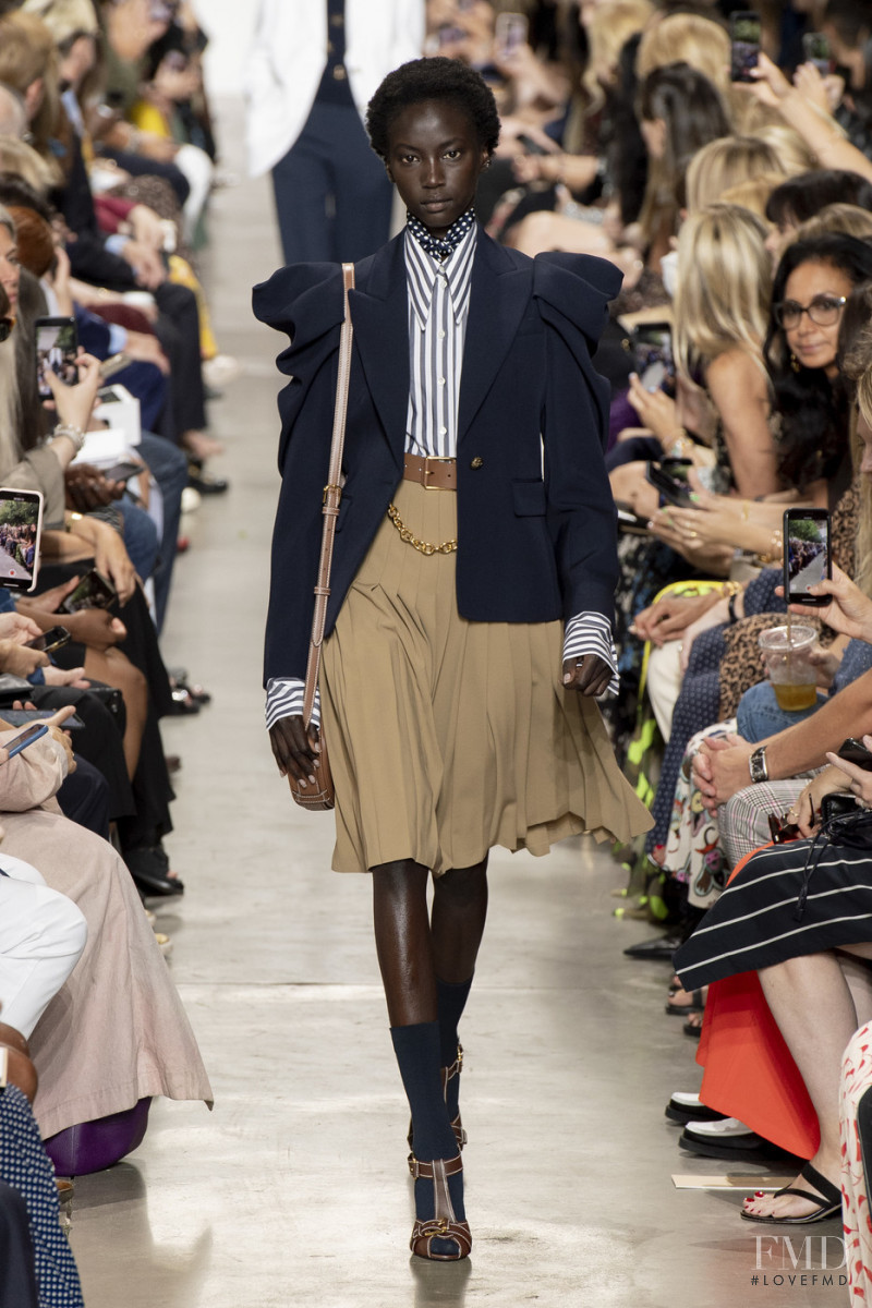 Anok Yai featured in  the Michael Kors Collection fashion show for Spring/Summer 2020