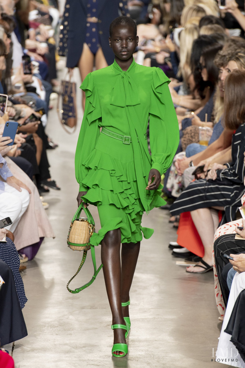 Adut Akech Bior featured in  the Michael Kors Collection fashion show for Spring/Summer 2020