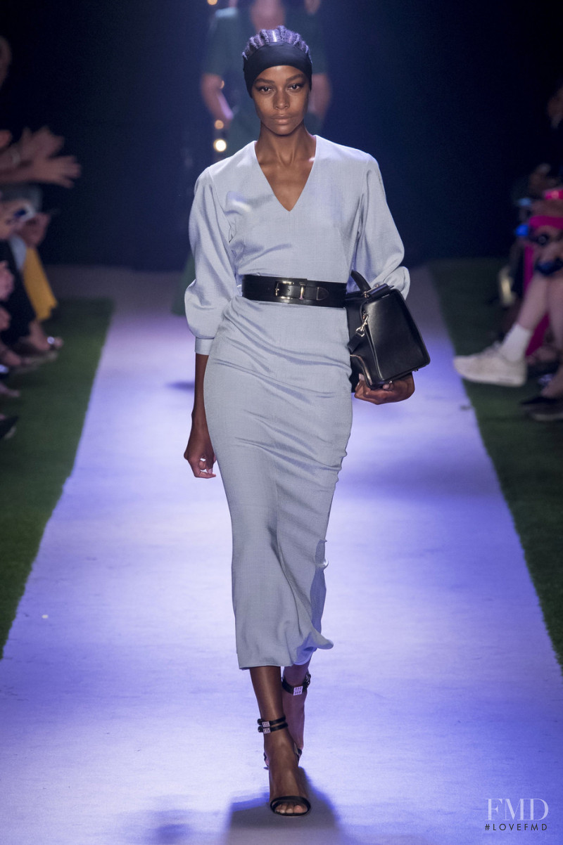 Karly Loyce featured in  the Brandon Maxwell fashion show for Spring/Summer 2020