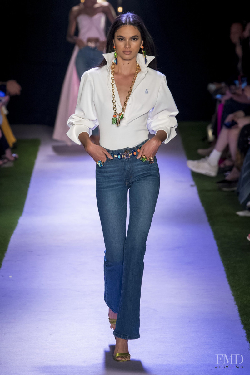 Aira Ferreira featured in  the Brandon Maxwell fashion show for Spring/Summer 2020