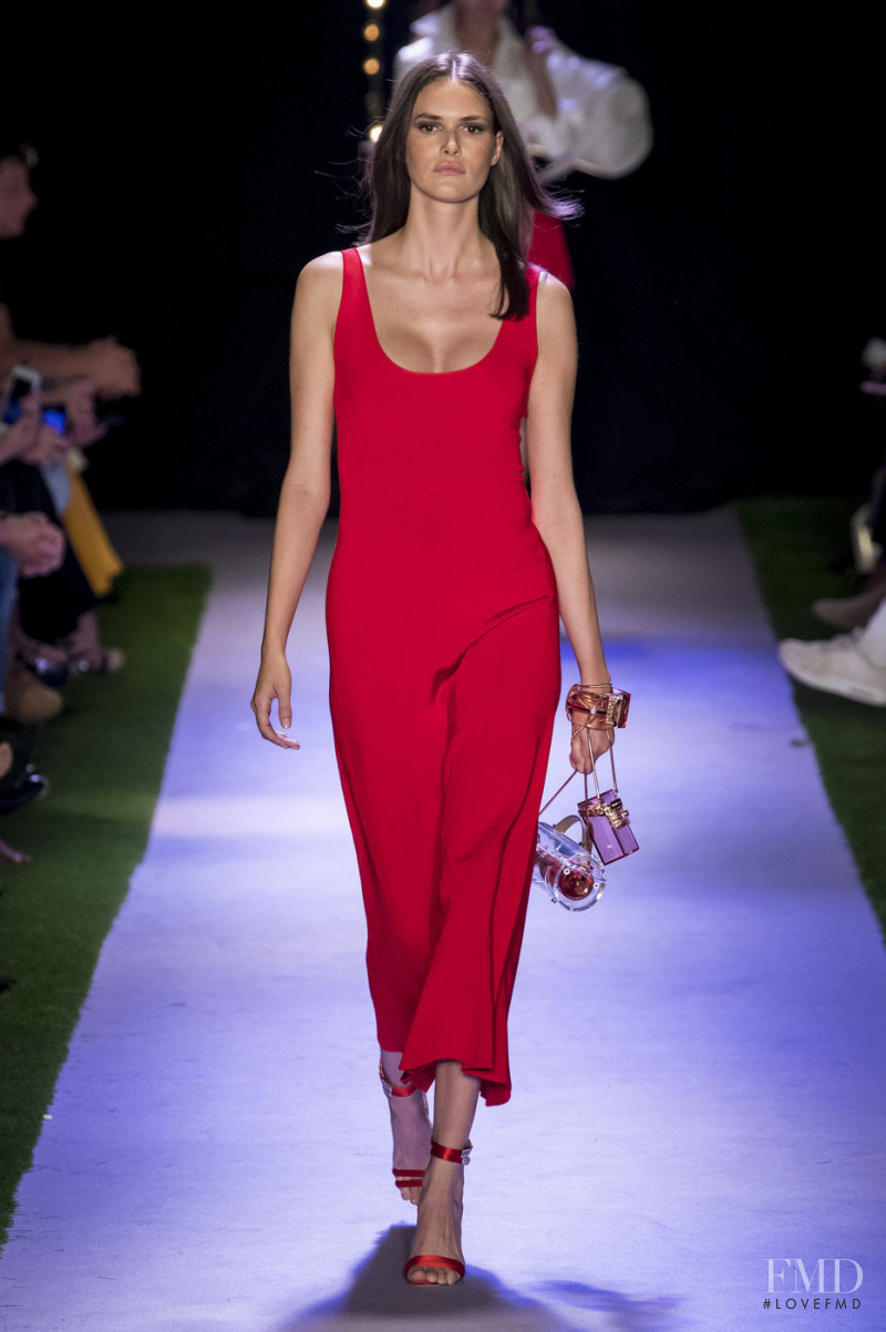 Vanessa Moody featured in  the Brandon Maxwell fashion show for Spring/Summer 2020