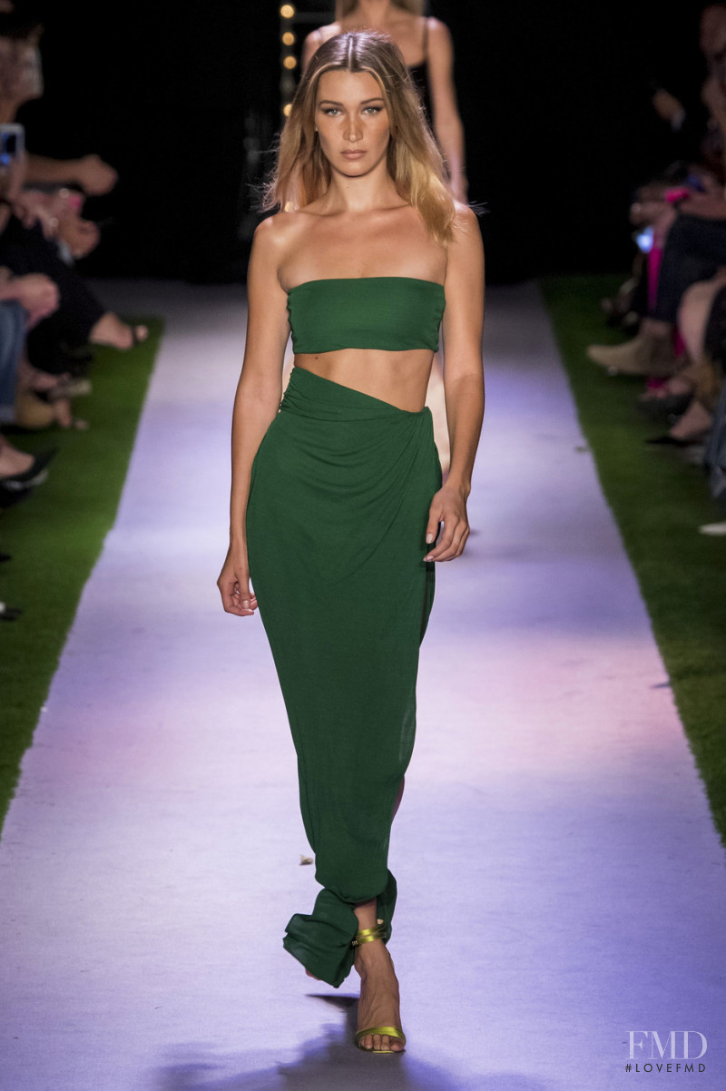 Bella Hadid featured in  the Brandon Maxwell fashion show for Spring/Summer 2020