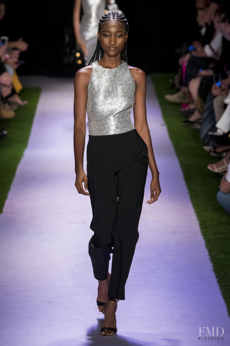 Eniola Abioro featured in  the Brandon Maxwell fashion show for Spring/Summer 2020