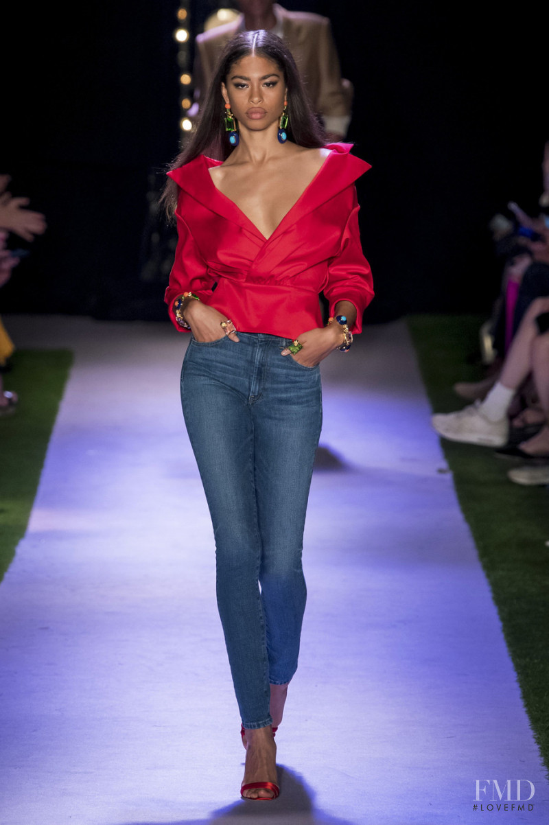 Zoe Thaets featured in  the Brandon Maxwell fashion show for Spring/Summer 2020