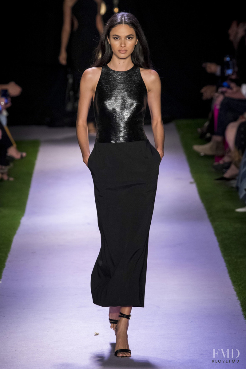 Aira Ferreira featured in  the Brandon Maxwell fashion show for Spring/Summer 2020