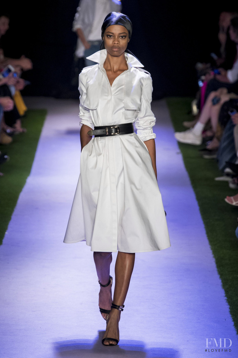 Aaliyah Hydes featured in  the Brandon Maxwell fashion show for Spring/Summer 2020