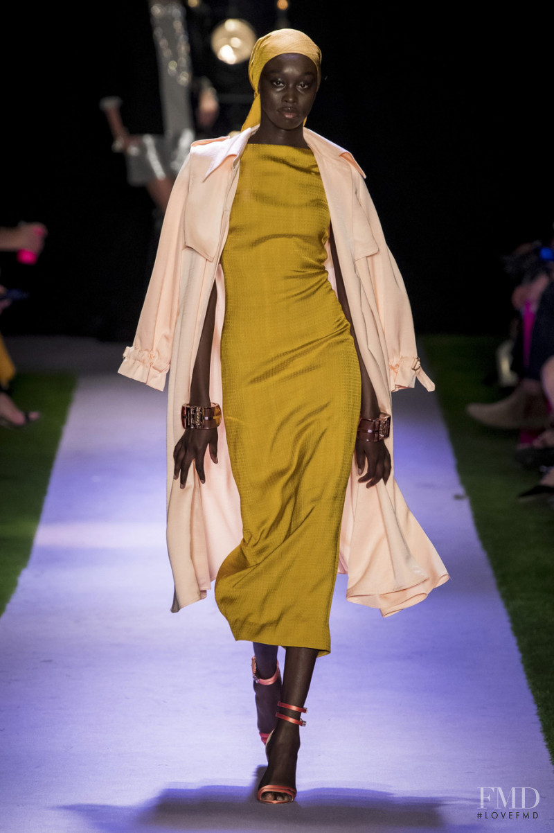 Sabah Koj featured in  the Brandon Maxwell fashion show for Spring/Summer 2020