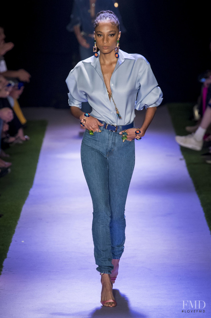 Brionka Halbert featured in  the Brandon Maxwell fashion show for Spring/Summer 2020