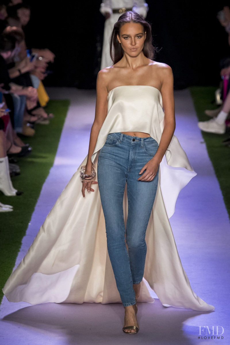 Emm Arruda featured in  the Brandon Maxwell fashion show for Spring/Summer 2020