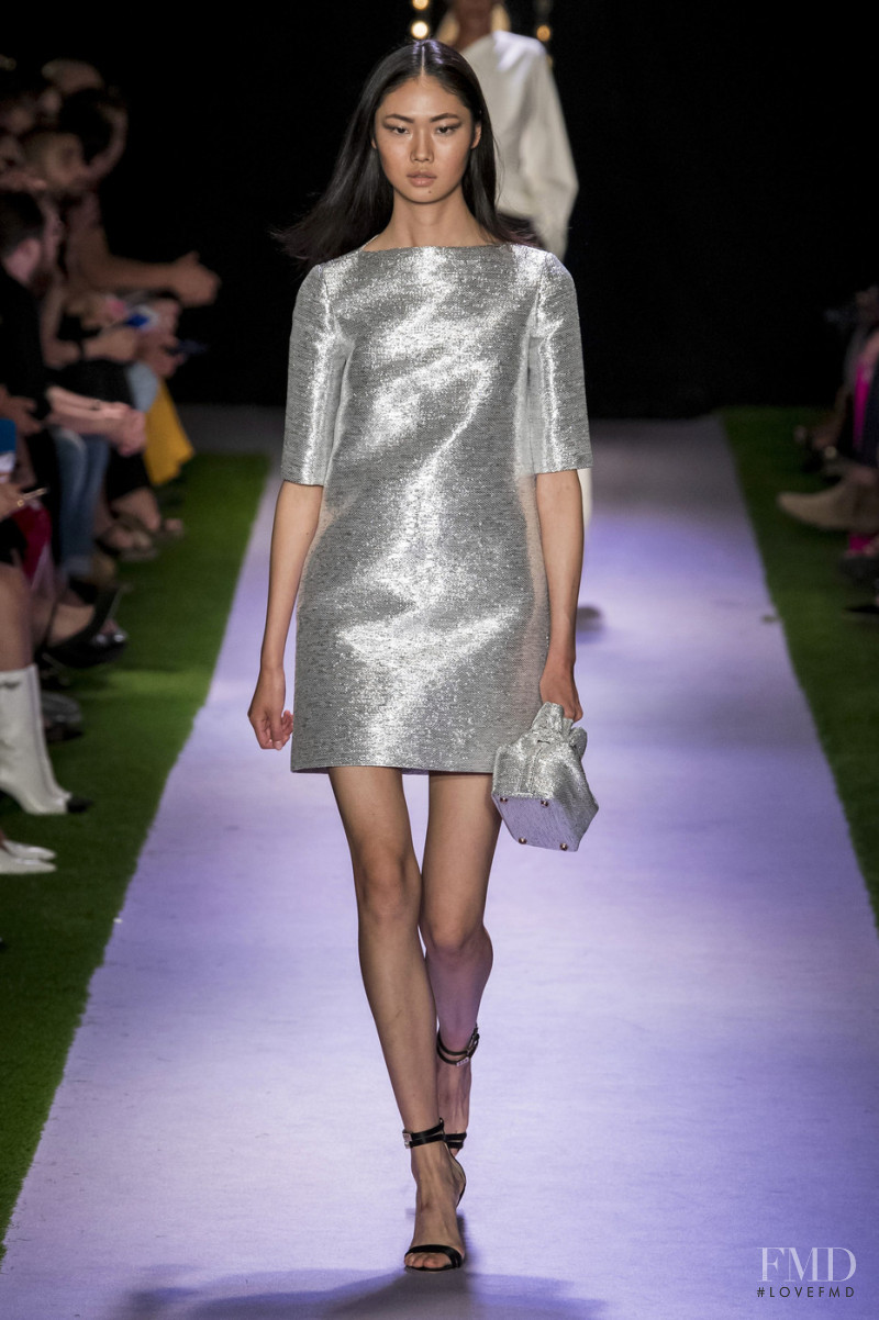 Sijia Kang featured in  the Brandon Maxwell fashion show for Spring/Summer 2020