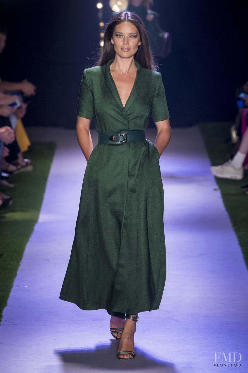 Emily DiDonato featured in  the Brandon Maxwell fashion show for Spring/Summer 2020