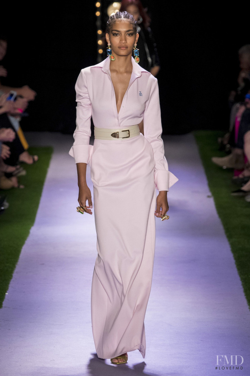 Anyelina Rosa featured in  the Brandon Maxwell fashion show for Spring/Summer 2020