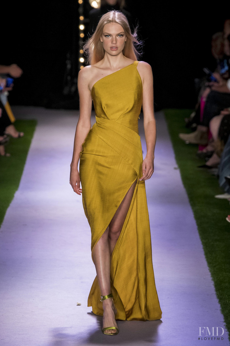 Chane Husselmann featured in  the Brandon Maxwell fashion show for Spring/Summer 2020