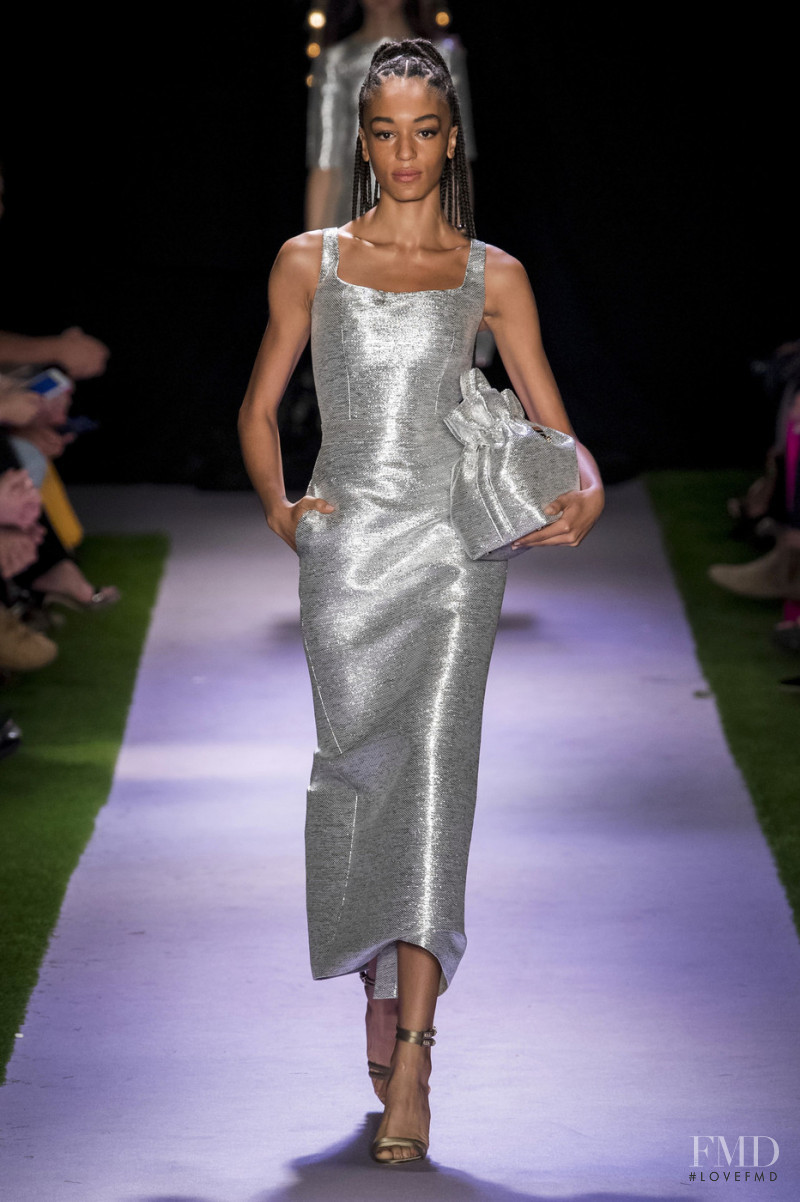 Indira Scott featured in  the Brandon Maxwell fashion show for Spring/Summer 2020