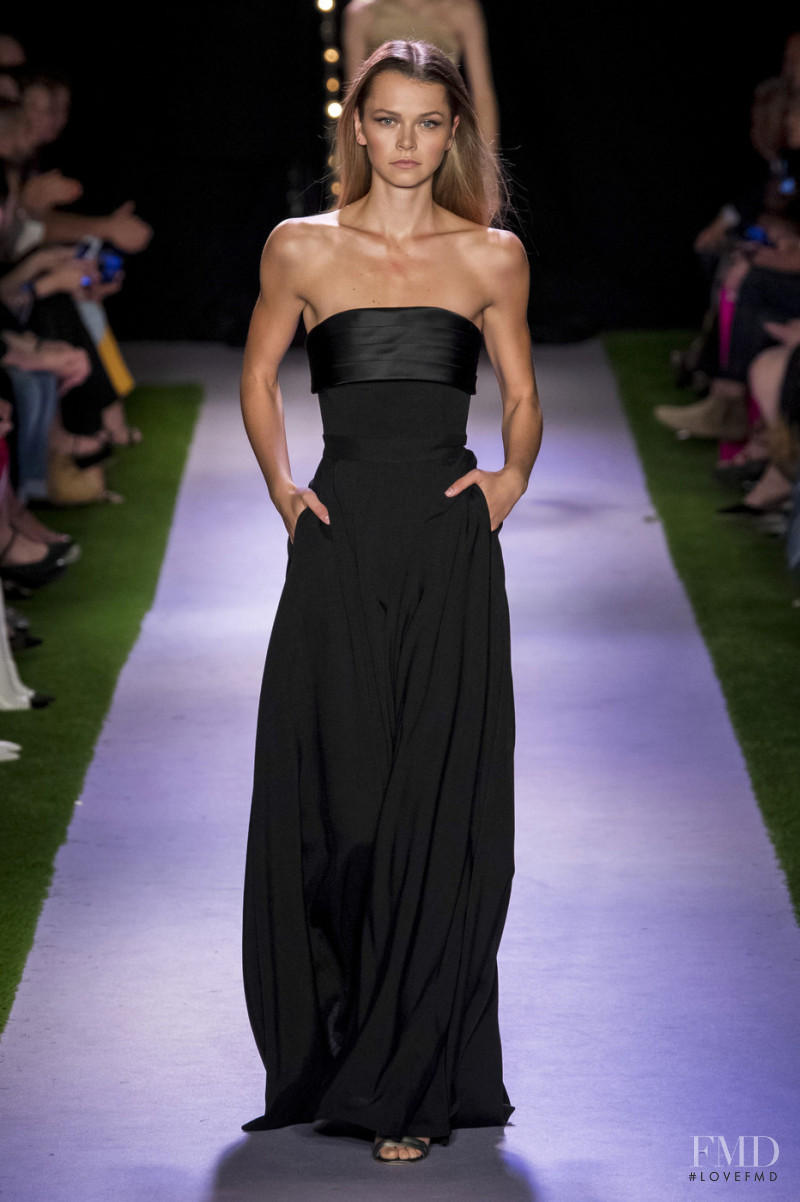 Alannah Walton featured in  the Brandon Maxwell fashion show for Spring/Summer 2020